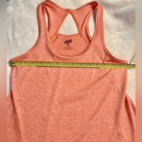 NEW Soffe Athletic Tank Top Small Peach Pattern Racerback Shirt Athleisure NWOT - Picture 11 of 12